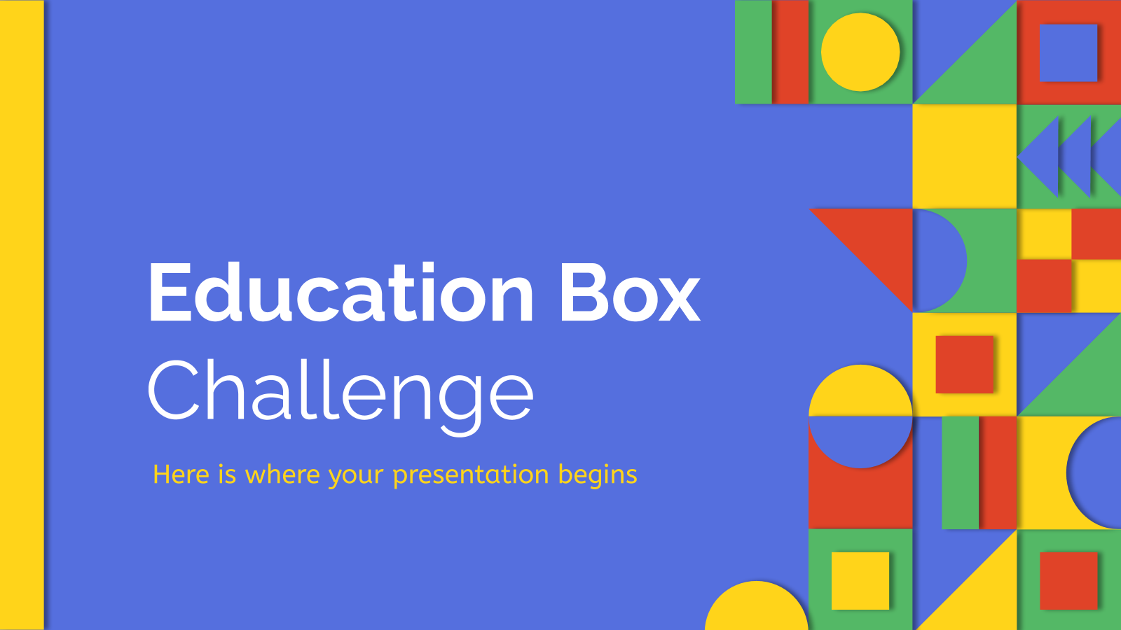 教育盒挑战PowerPoint模板
